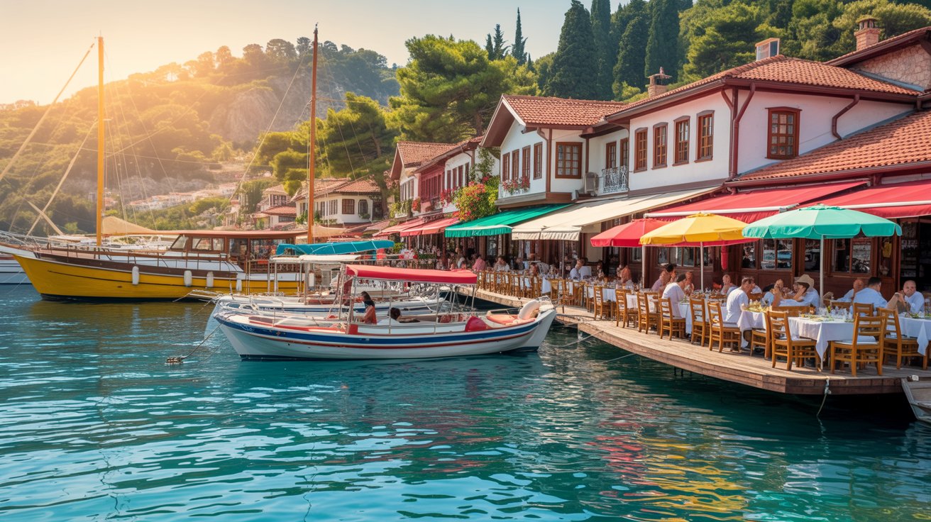 Göcek limanı — iskele arkası