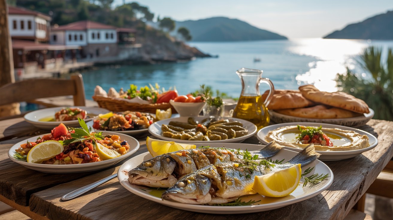 Akdeniz meze sofrası